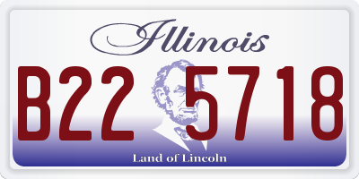 IL license plate B225718