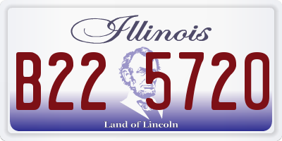 IL license plate B225720