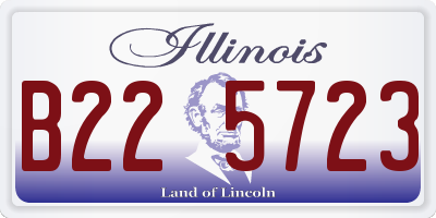 IL license plate B225723