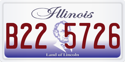 IL license plate B225726