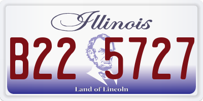 IL license plate B225727
