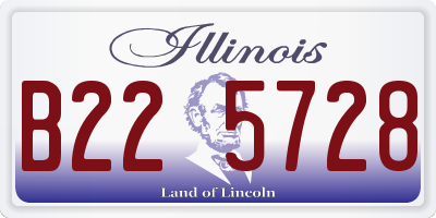 IL license plate B225728