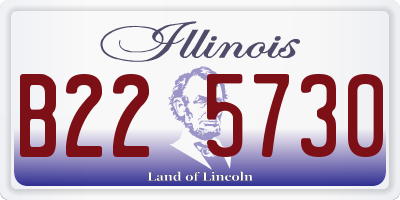 IL license plate B225730