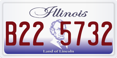IL license plate B225732