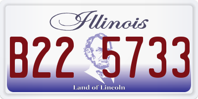 IL license plate B225733