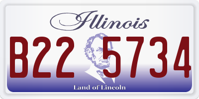 IL license plate B225734