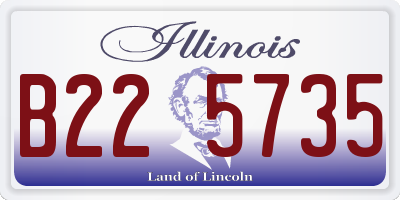 IL license plate B225735