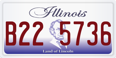 IL license plate B225736