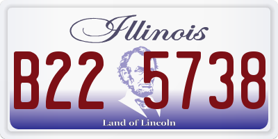 IL license plate B225738