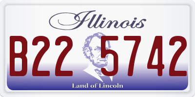IL license plate B225742