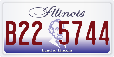 IL license plate B225744