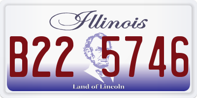 IL license plate B225746