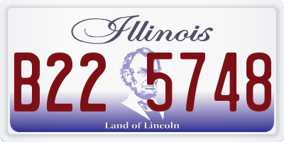 IL license plate B225748