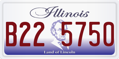 IL license plate B225750
