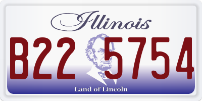 IL license plate B225754