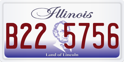 IL license plate B225756