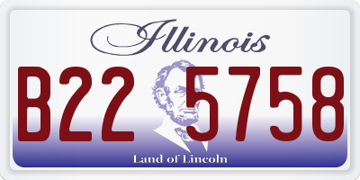 IL license plate B225758