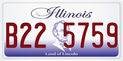 IL license plate B225759