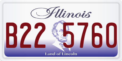 IL license plate B225760