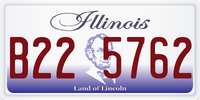 IL license plate B225762