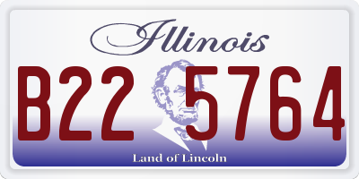 IL license plate B225764