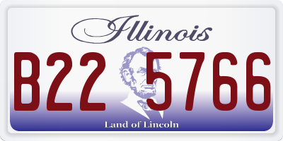 IL license plate B225766