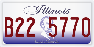 IL license plate B225770