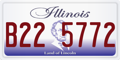 IL license plate B225772