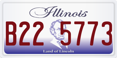 IL license plate B225773