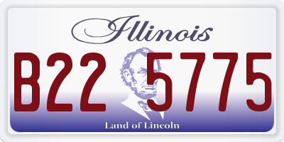 IL license plate B225775