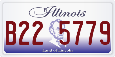 IL license plate B225779