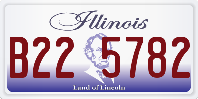 IL license plate B225782