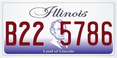 IL license plate B225786
