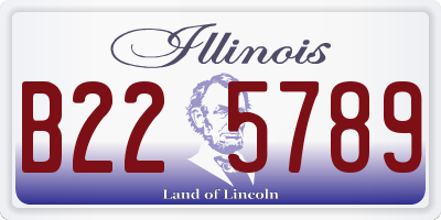 IL license plate B225789