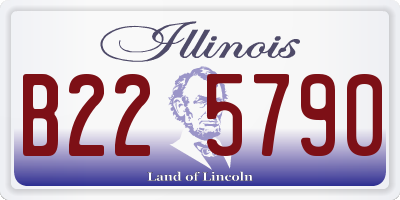 IL license plate B225790
