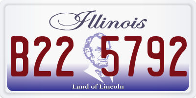 IL license plate B225792