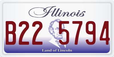 IL license plate B225794