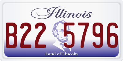 IL license plate B225796