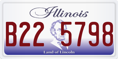 IL license plate B225798
