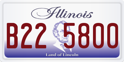 IL license plate B225800