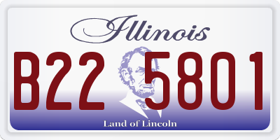 IL license plate B225801