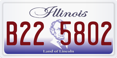 IL license plate B225802