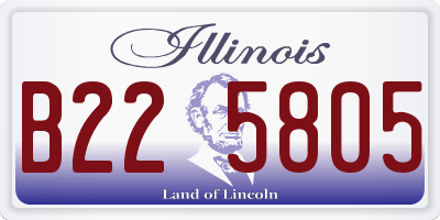 IL license plate B225805