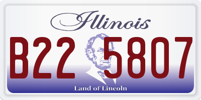IL license plate B225807