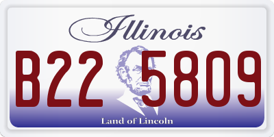 IL license plate B225809