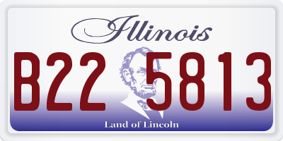 IL license plate B225813