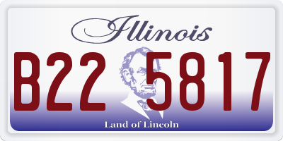 IL license plate B225817