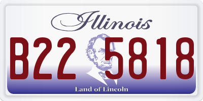 IL license plate B225818