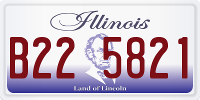 IL license plate B225821
