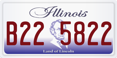 IL license plate B225822